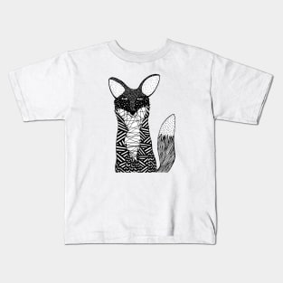 Pen and Ink Fox Kids T-Shirt